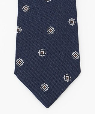J.PRESS MEN スパンシルク小紋柄ネクタイ ダルブルー系7