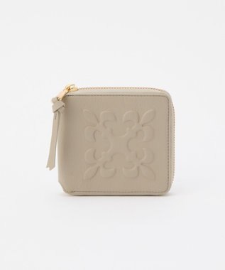 russet エンボスモノグラムラウンドウォレット(SO-431) GrayBeige