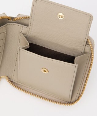 russet エンボスモノグラムラウンドウォレット(SO-431) GrayBeige