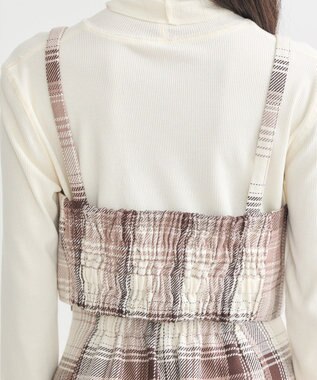 earth music&ecology コットンツイルチェックビスチェ Brown