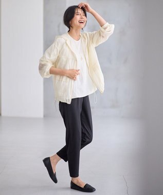 ANY 【WEB限定】シアーフードブルゾン アイボリー