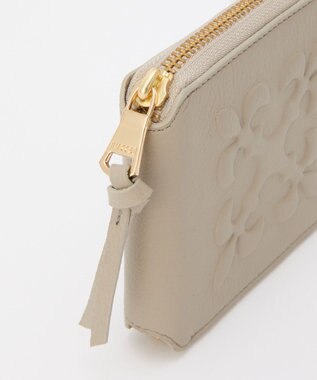 russet エンボスモノグラムラウンドウォレット(SO-431) GrayBeige