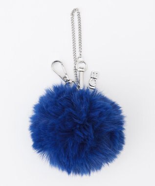 ICB 【4/3-4/19期間限定・受注生産】選べるチャーム 8ポケットナイロンリュック カスタマイズ ファー青