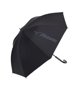 MOONBAT 【大きめ】MIZUNO メンズ 晴雨兼用日傘 長傘 BIGロゴ 遮光 遮熱 UV ユニセックス ブラック