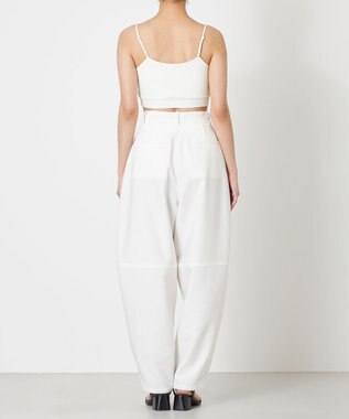 NAVE ストレッチポンチ クロップドキャミ ホワイト系