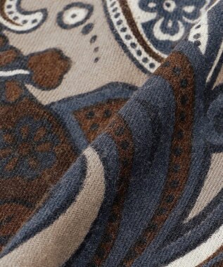 JOSEPH ABBOUD 【CAMERUCCI ARCHIVIO】ボタニカルプリント ストール ダークブラウン系6