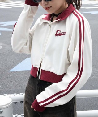 WEGO ロゴプリントトラックジャケット ワイン