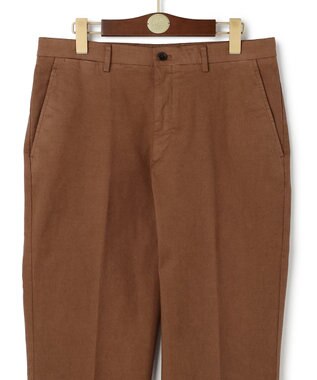 J.PRESS MEN 【ストレッチ】オックスガーメントダイ ステムテーパード パンツ ブラウン系