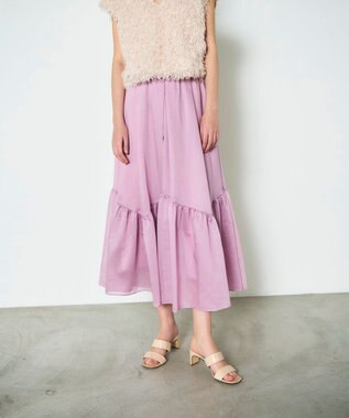 GRACE CONTINENTAL ティアードボリュームスカート ピンク