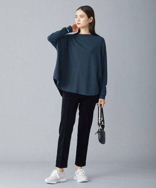 ICB 【洗える】 コーデュロイ テーパードパンツ ブラック系