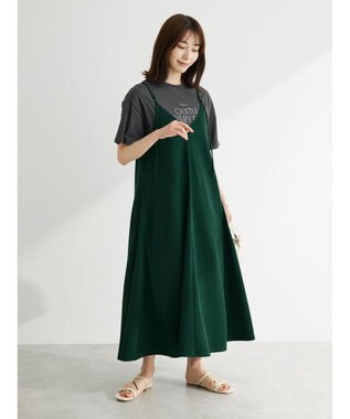 Green Parks BEST PRICE 前後２ｗａｙカットリブキャミワンピース Green