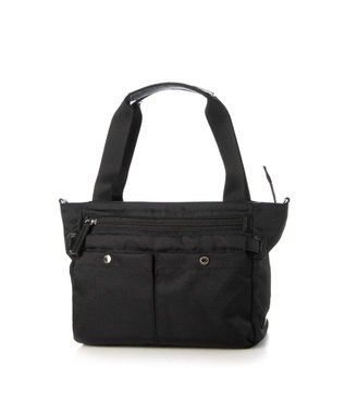 LA BAGAGERIE フロントポケット　スクエアナイロントート ブラック