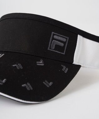 FILA GOLF／marie claire 【FILA GOLF】 総柄サンバイザー ブラック