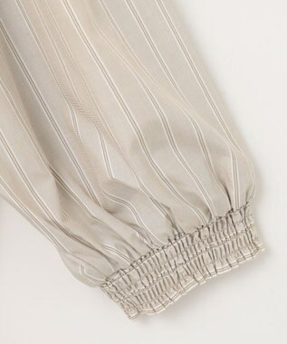 ANY 【UVカット/抗菌防臭/速乾/手洗い可】エニィファンクション ボリュームスリーブシャツ ベージュストライプ