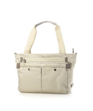 LA BAGAGERIE フロントポケット　スクエアナイロントート シルバー
