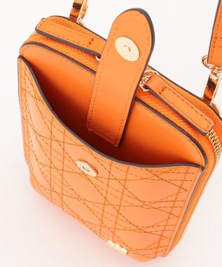 LA BAGAGERIE レザーステッチ　マルチポシェット オレンジ