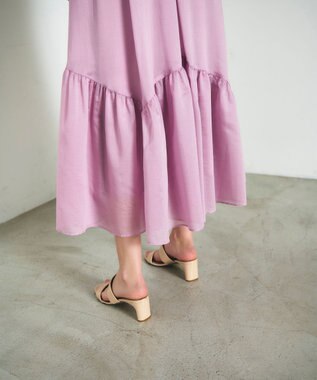 GRACE CONTINENTAL ティアードボリュームスカート ピンク