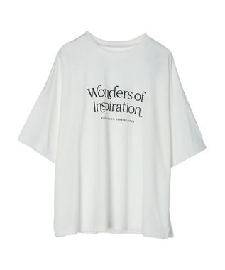 Green Parks シンプルフェミニンロゴチュニック Off White