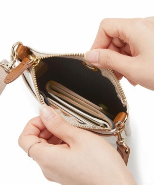 TOPKAPI 【Breath TOPKAPI】SCOTCH GRAIN スコッチグレイン ネオレザー サコッシュ スマホ ショルダーバッグ クリーム