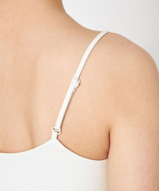 NAVE ストレッチポンチ クロップドキャミ ホワイト系