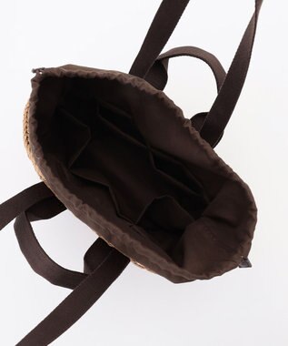 LA BAGAGERIE 【MONICA】ダブルハンドルかごバッグ ダークチョコ