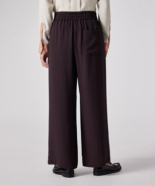 Paul Smith バックサテン ジョーゼット ワイドパンツ ブラウン