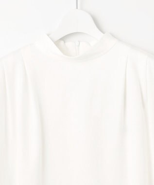 自由区 【洗える】ハイカウントハイネック カットソー オフホワイト