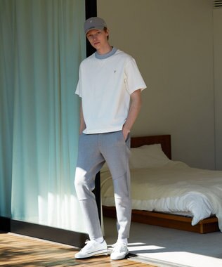 23区GOLF 【23Fondation/MEN】バイカラー モックネックシャツ 余裕のあるサイズ感 着疲れしない ホワイト系