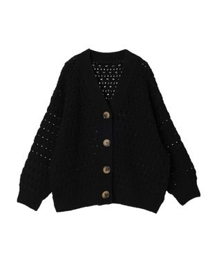 Green Parks ・Ｐｅｔｉｔ　Ｆｌｅｕｒ　スカシアミニットカーディガン Black