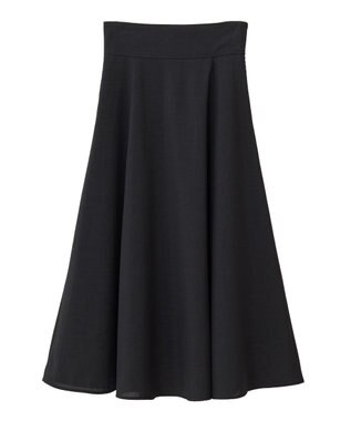 earth music&ecology シアーバックレースアップフレアスカート Black