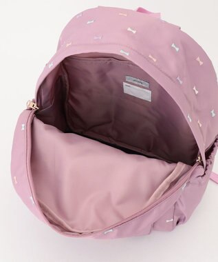 ANY KIDS 刺繍リボンリュック ピンク×リボン