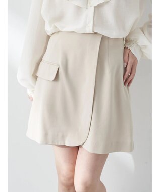 earth music&ecology ラップミニスカート Light Beige