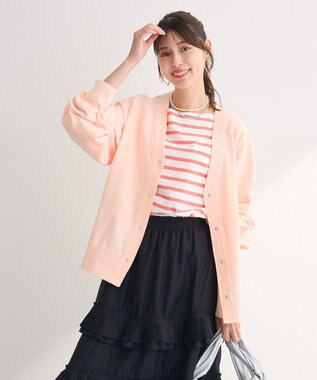 Green Parks スポンディッシュＶネックカーディガン Pink