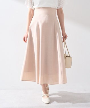 earth music&ecology シアーバックレースアップフレアスカート Light Beige