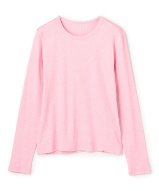 UNFILO コットンカシミヤ クルーネックカットソー ピンク