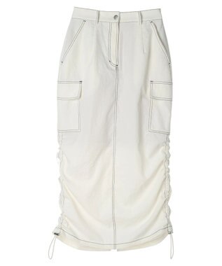 Green Parks ・ＳＵＧＡＲ　ＳＰＯＯＮ　配色ｓｔカーゴスカート Ivory