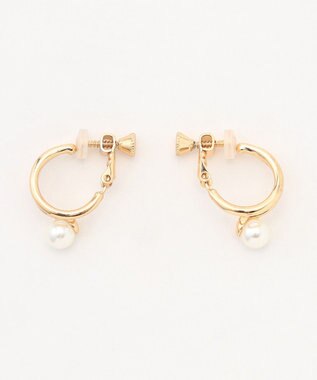 ANY ２連パールフープイヤリング(両耳用) ゴールド