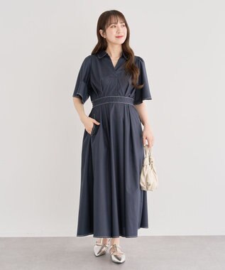 Green Parks ・ＥＬＥＮＣＡＲＥ　ＤＵＥ　スキッパーワンピース Navy