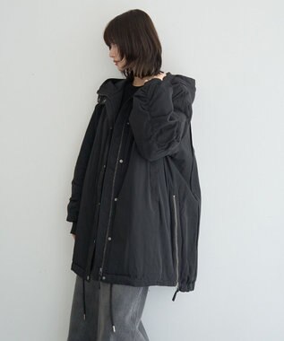 YECCA VECCA パディングフーディーコート Khaki