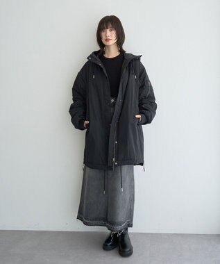 YECCA VECCA パディングフーディーコート Khaki