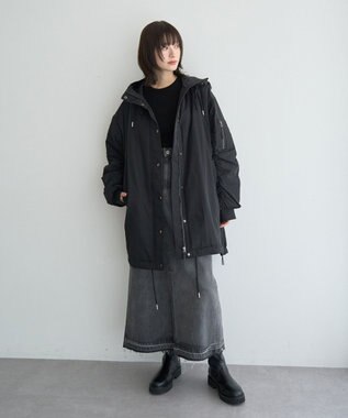 YECCA VECCA パディングフーディーコート Khaki