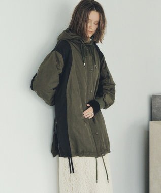 YECCA VECCA パディングフーディーコート Khaki