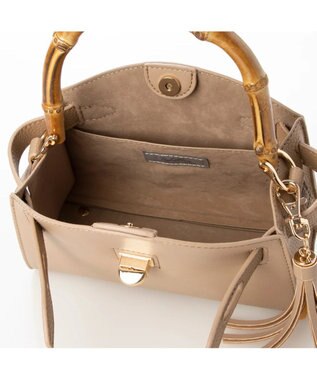 UNBILLION カシュカシュ cachecache / バンブーヒネリミニハンドバッグ オーク