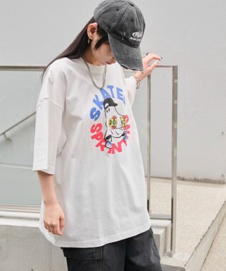 WEGO 【ユニセックス着用ITEM】アクセ付きグラフィックT（SS） ホワイトその他