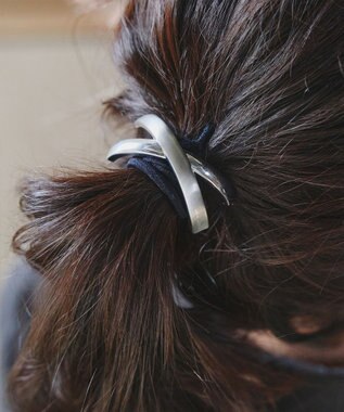 Tiaclasse クロスモチーフヘアゴム シルバー