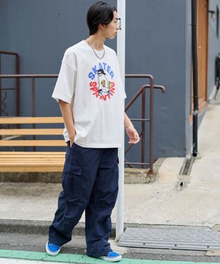 WEGO 【ユニセックス着用ITEM】アクセ付きグラフィックT（SS） ホワイトその他