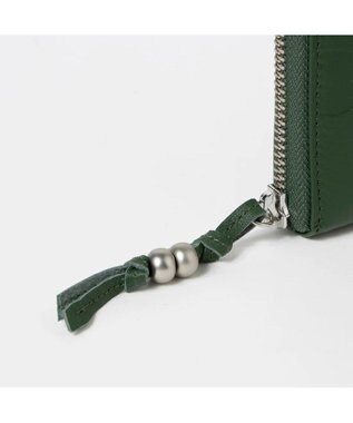 UNBILLION ペルケ perche / ドット型押しラウンドパームフィット財布 グリーン