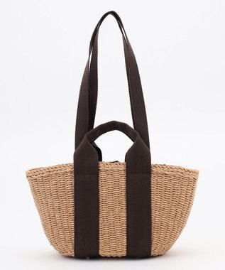 LA BAGAGERIE 【MONICA】ダブルハンドルかごバッグ ダークチョコ