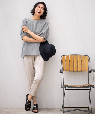 ANY L 【ストレッチ】大人の7daysデイリーパンツ グレージュ