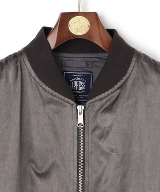 J.PRESS MEN 【J.PRESS ORIGINALS】Bleach Viscose Cotton Satin Flight Jacket / Japan Made グレー系